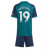 Camisa de Futebol Arsenal Leandro Trossard #19 Equipamento Alternativo Infantil 2023-24 Manga Curta (+ Calças curtas)